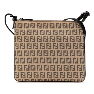 Fendi Ff Logo Canvas Schoudertas