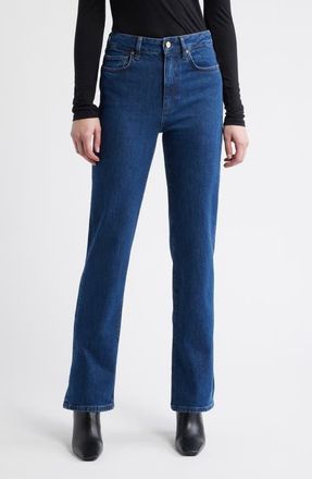 Paige Stevie High Waist Straight Leg Jeans in Enfield at Nordstrom, Size 27