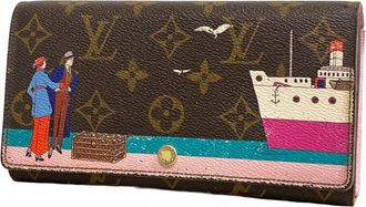 Louis Vuitton Brown Pink Long Wallet (Bi-Fold) (Pre-Owned)