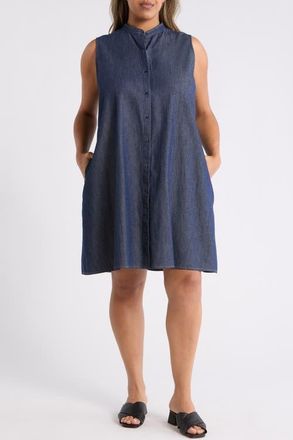 Eileen Fisher Sleeveless Denim Dress in Dark Indigo at Nordstrom, Size 3 X