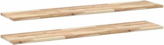 vidaXL Vidaxl - Estantes Flotantes 2 Uds Madera Acacia Sin Tratar 120x30x2 Cm