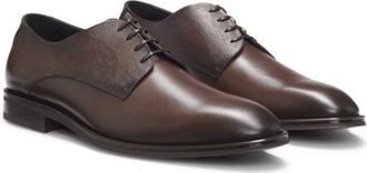 BOSS Derby shoes in textured and smooth leather