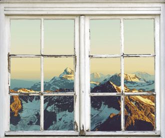 Queence Wandsticker »Berge« Wandsticker, Wandbild, selbstklebend, Berg, Berge