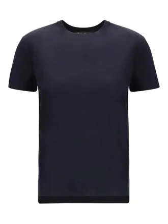 Loro Piana crew-neck cotton T-shirt - women - Cotton - 38 - Blue