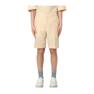 Fendi Patterned Linen Stylish Shorts