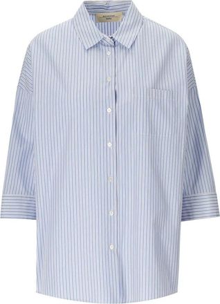 Max Mara Giralda Shirt - Dames - Overhemden - Blauw - S - Katoen - Overhemden