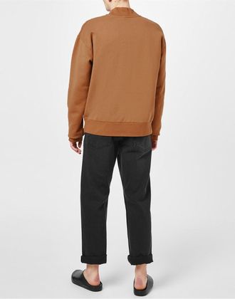 Marni Mens Piton Logo Brushed Organic Sweatshirt Brown Clothing > Knitwear