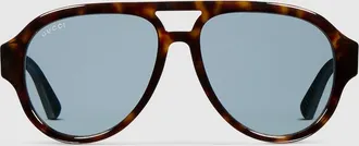 Gucci Pilot Sunglasses, Black