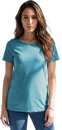 Roaman's Plus Size Cotton Ultimate Crewneck Tee in Deep Turquoise at Nordstrom, Size Medium