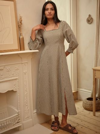 Fat Face FatFace Multi Regular Gingham Midi Dress