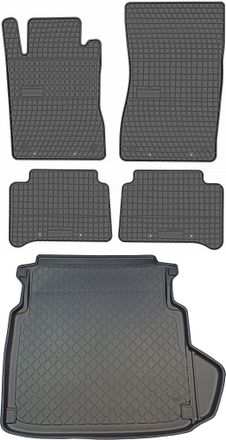 OEM Juego De Alfombrillas De Goma Para Coche Y Maletero Para Mercedes Clase E W211 Sed&aacute;n (2002-2009)