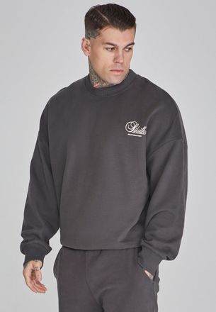 Siksilk Su&eacute;ter gr&aacute;fico gris para hombre SikSilk M
