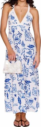 Minkpink Baci Midi Dress In Nautical Stamps