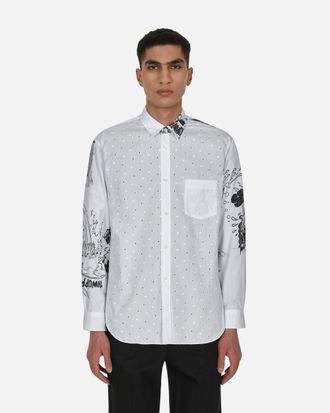 Comme Des Garçons Christian Marclay Printed Shirt White