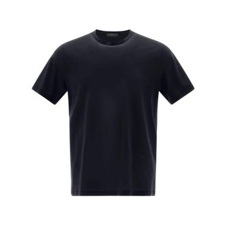 Herno T-Shirts, male, Blue, Size: XL Jersey Crepe T-shirt