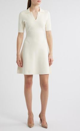 BOSS Felita Fit & Flare Sweater Dress in Soft Cream at Nordstrom, Size Xx-Large