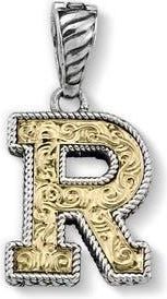 Samuel B. Two-Tone Initial Pendant in Silver/gold R at Nordstrom Rack
