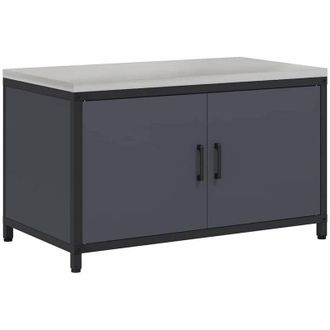 vidaXL Vidaxl - Gabinete De Almacenamiento Para Cocina Antracita Acero