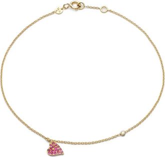 WHITEbIRD 18kt yellow gold Clarisse Heart ruby bracelet - Oro