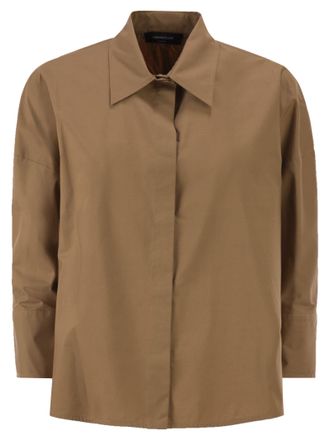 Fabiana Filippi Kurz geschnittenes Popeline-Hemd mit Detail auf der R&uuml;ckseite