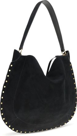 Isabel Marant Womens Oskan Soft Shoulder Bag Black Calf Leather Bos Taurus