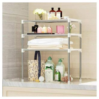 Trade Shop Trade Shop - Scaffale Salvaspazio 3 Ripiani Multiuso Bagno Cucina 65 X 60 X 25 Cm Art.5897