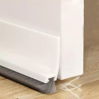 No Brand Cinta De Sellado Blanca De 100 Cm Para Puertas, Burlete Para Suelos Con Cepillo, Burlete Autoadhesivo Para Puertas, Tiras De Sellado Para Puertas Con 