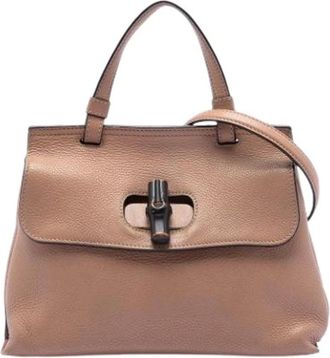 Gucci Pre-owned Handbags, female, Brown, Size: ONE SIZE Pre-owned The Daily Satchel