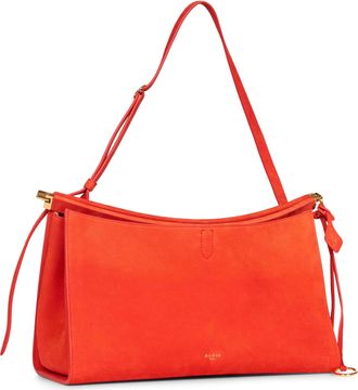 Alaia Womens Shoulder Bag Le Click Pocket 35 Orange Calf Leather