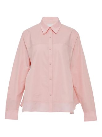 3.1 Phillip Lim panelled long-sleeve shirt - women - Cotton - 2 - Pink
