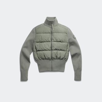 Canada Goose HyBridge Wide Quilt Knit Jacket Tonal Disc (Women, Sagebrush, L)