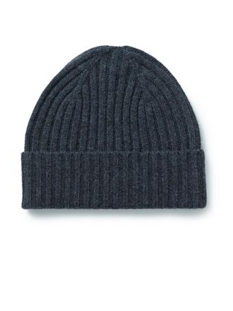 Oliver Brown Wool Beanie Hat - Charcoal
