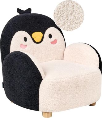 Beliani Beliani - Kids Armchair Penguin Upholstered Chair for Children Black Fyn