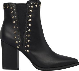 Alma En Pena Elastische Bootie met Noppen - Dames - Laarzen met Hak - Zwart - 39 EU - Schoenen