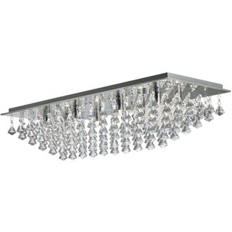 Searchlight Searchlight - Plafoniera Contemporanea Hanna Alluminio Cromo Vetro 8 Luci G9