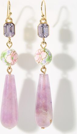 Simons Womens Mauve long earrings