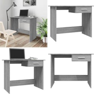 vidaXL Scrivania Grigio Sonoma 100x50x76 cm in Legno Multistrato - Scrivania da ufficio - Scrivania grigio sonoma