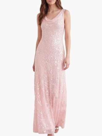 Needle & Thread Freya Georgette Sleeveless Gown in Shell at Nordstrom, Size 10