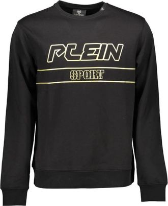 Plein Sport Cotton Sweatshirt - Heren - Sportshirts - Zwart - M - Katoen - Fitness