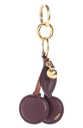Chlo&eacute; Symbols Cherry Bag Charm in Grenat at Nordstrom