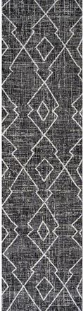 Jonathan Y Designs Carwa Diamond Trellis Indoor/Outdoor Area Rug in Black/ivory at Nordstrom, Size 5Ft 0In X 8Ft 0In