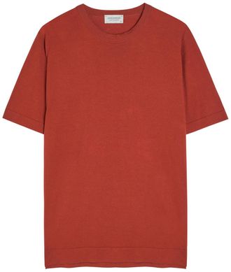 John Smedley Lorca Fine-knit Cotton T-shirt - Red - Xxl