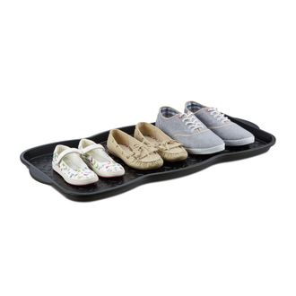 Relaxdays Relaxdays - Pack De 6 Zapateros Antigoteo Grandes, Pl&aacute;stico, Negro, 3 X 75 X 38 Cm