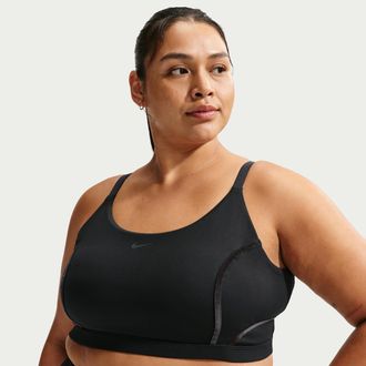 Nike Womens One Light-Support Padded Sports Bra (Plus Size) in Black | HQ8318-010
