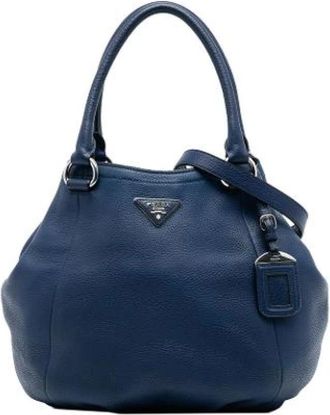 Prada Pre-owned Handbags, female, Blue, Size: ONE SIZE Pre-owned Satchel