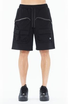 Cult of Individuality Fleece Cargo Shorts in Black at Nordstrom Rack, Size Xx-Large