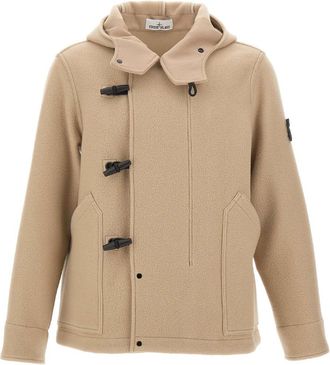 Stone Island Beige Hood Short Parka Jacket