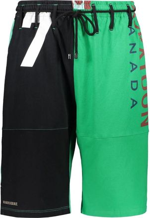 Marine Serre Katoenen Bermuda Shorts - Heren - Strandmode - Groen - XL - Katoen - Badmode