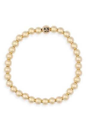 Kendra Scott 5mm Beaded Stretch Bracelet in 14K Gold-Filled at Nordstrom Rack, Size Medium
