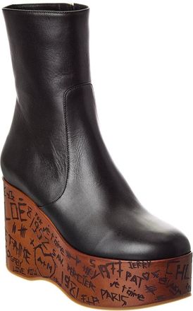 Chlo&eacute; Maxima Leather Platform Bootie